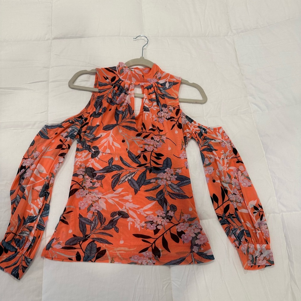 BEBE Blouse Top Cold Shoulder